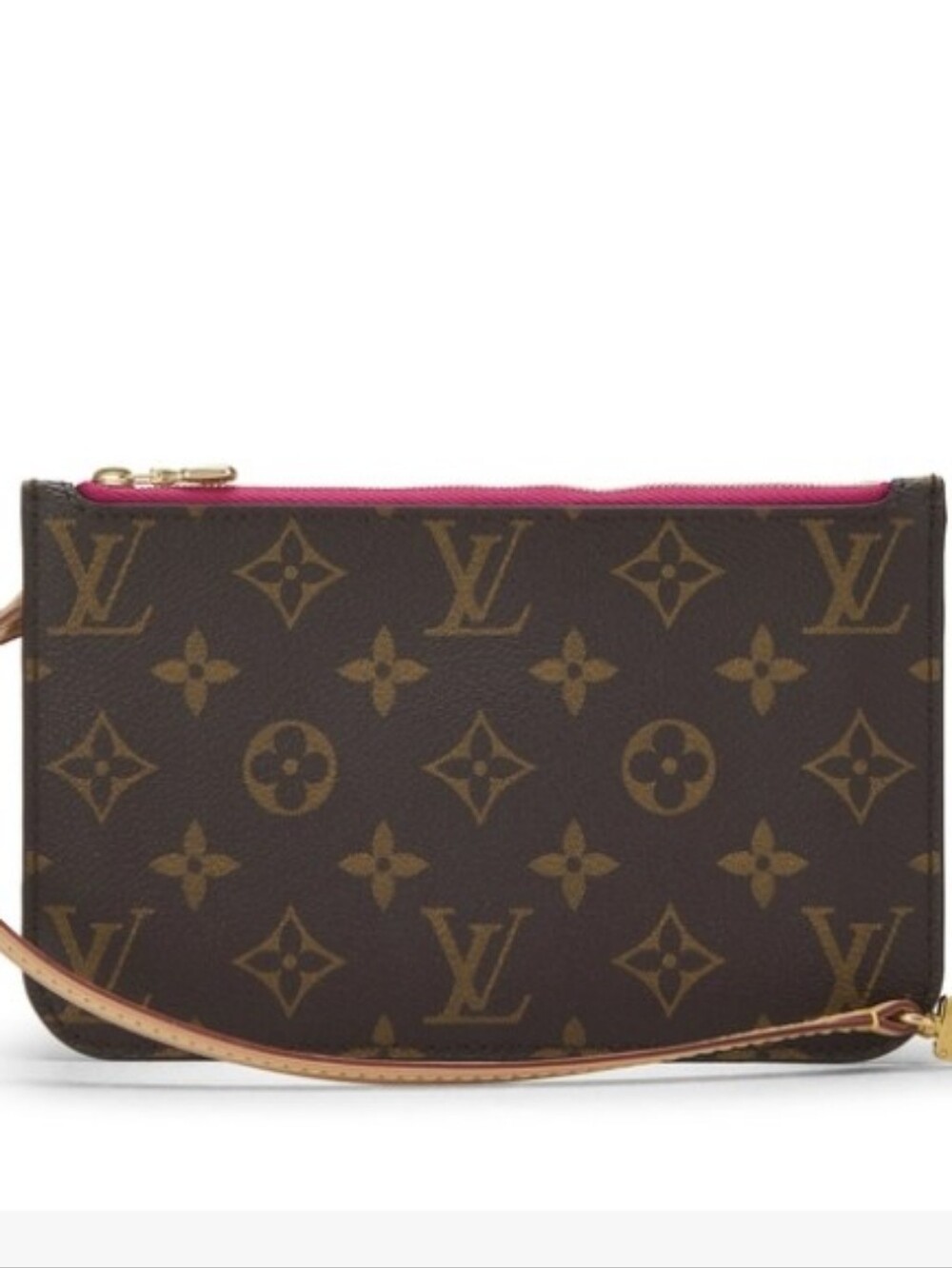 Louis Vuitton Monogram Canvas Neverfull Pochette Wristlet Clutch Bag *Authentic*